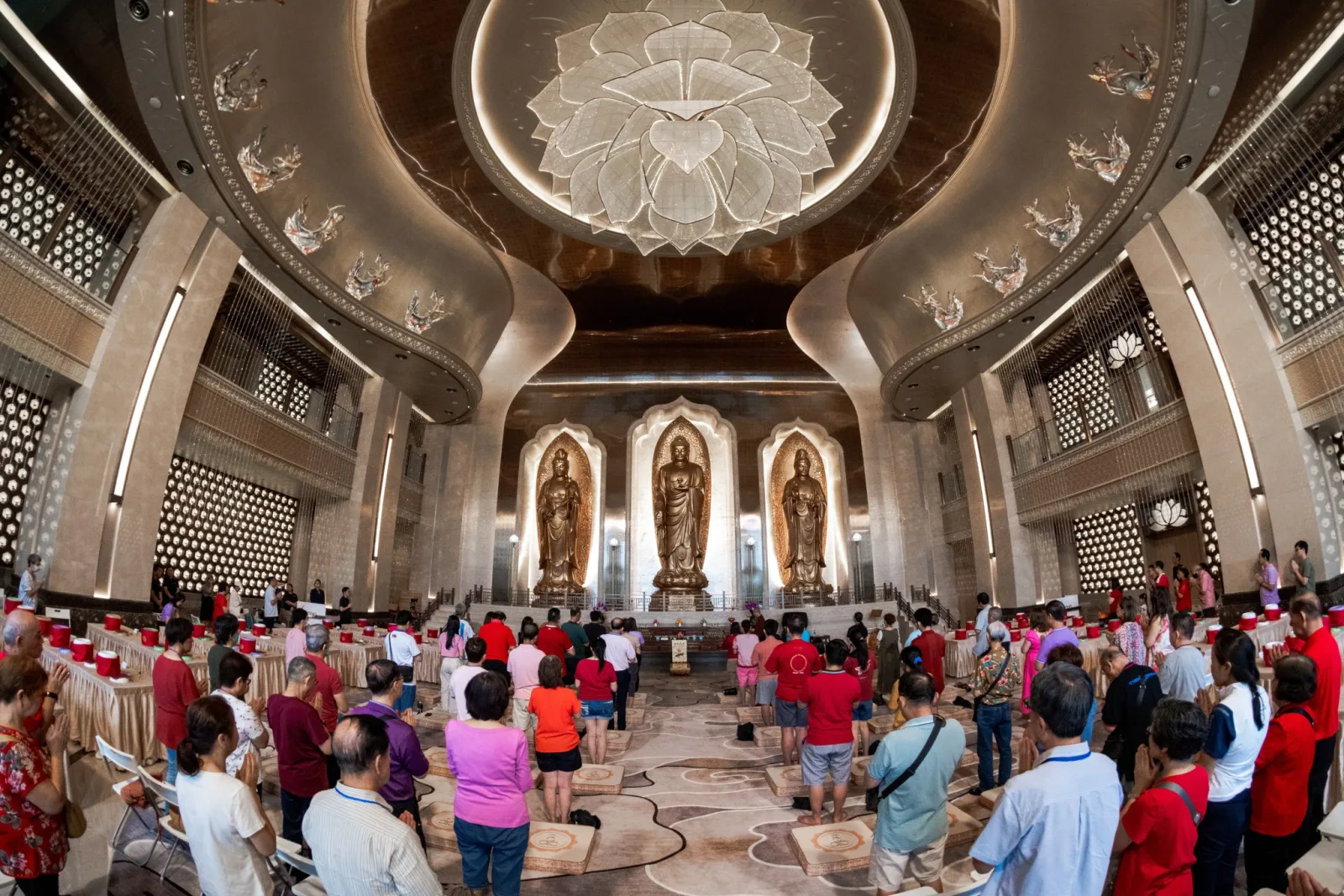 Urn Placement Blessing Ceremony prayer hall at Nirvana Singapore